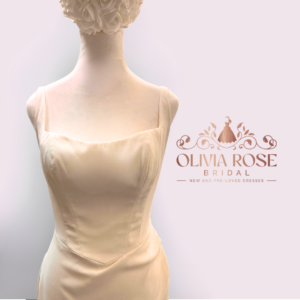 Rebecca Ingram Chandra minimalist wedding dress bodice detail