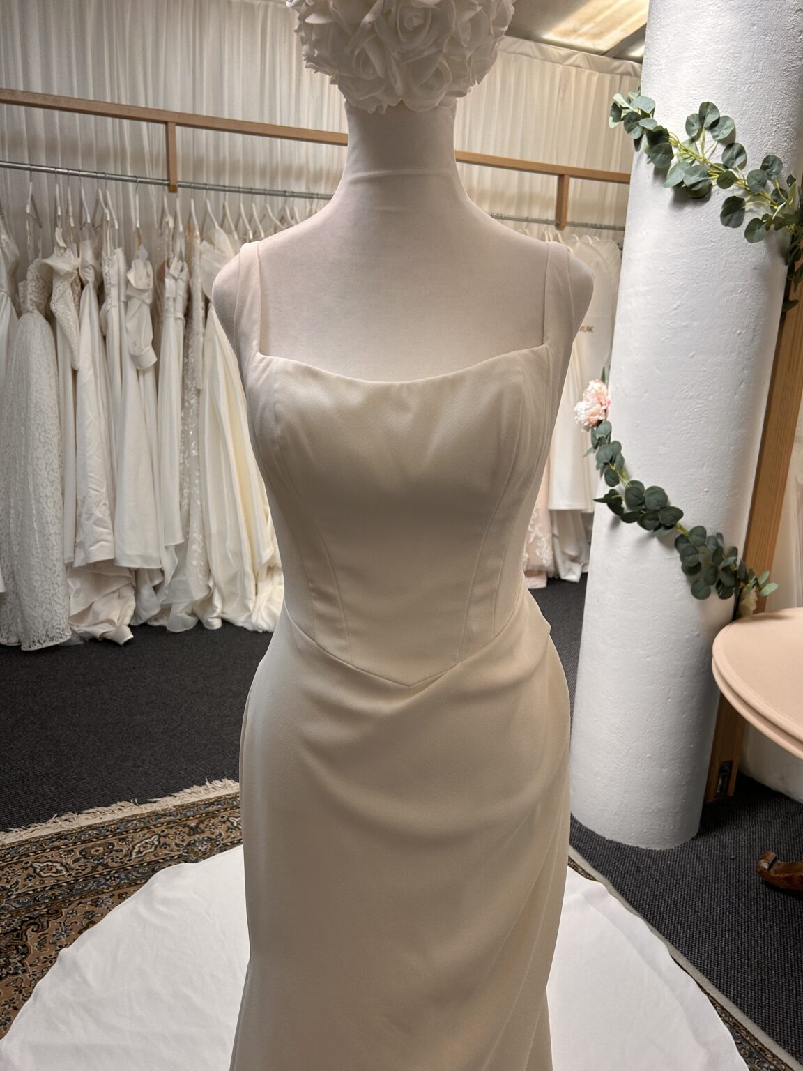 Rebecca Ingram Chandra wedding dress bodice with wide straps
