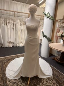 Rebecca Ingram Chandra fit-and-flare wedding dress front view