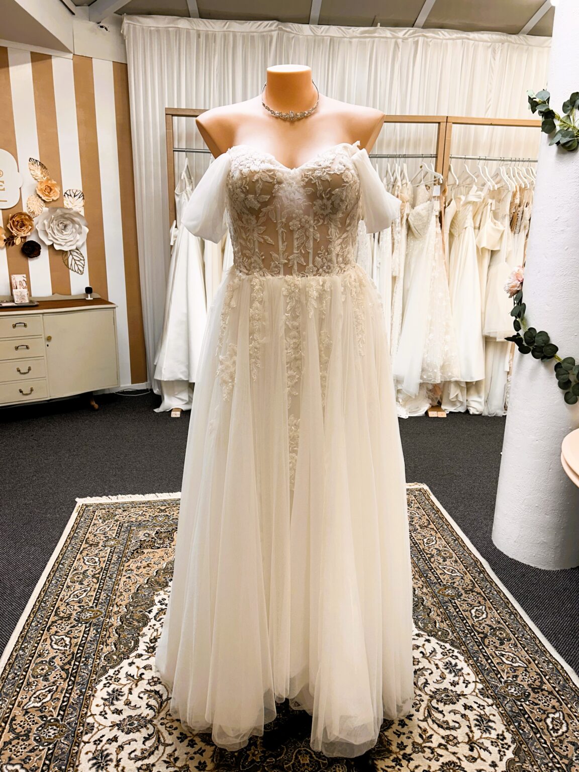 Forget me Knot Sarah A-line tulle wedding dress front view